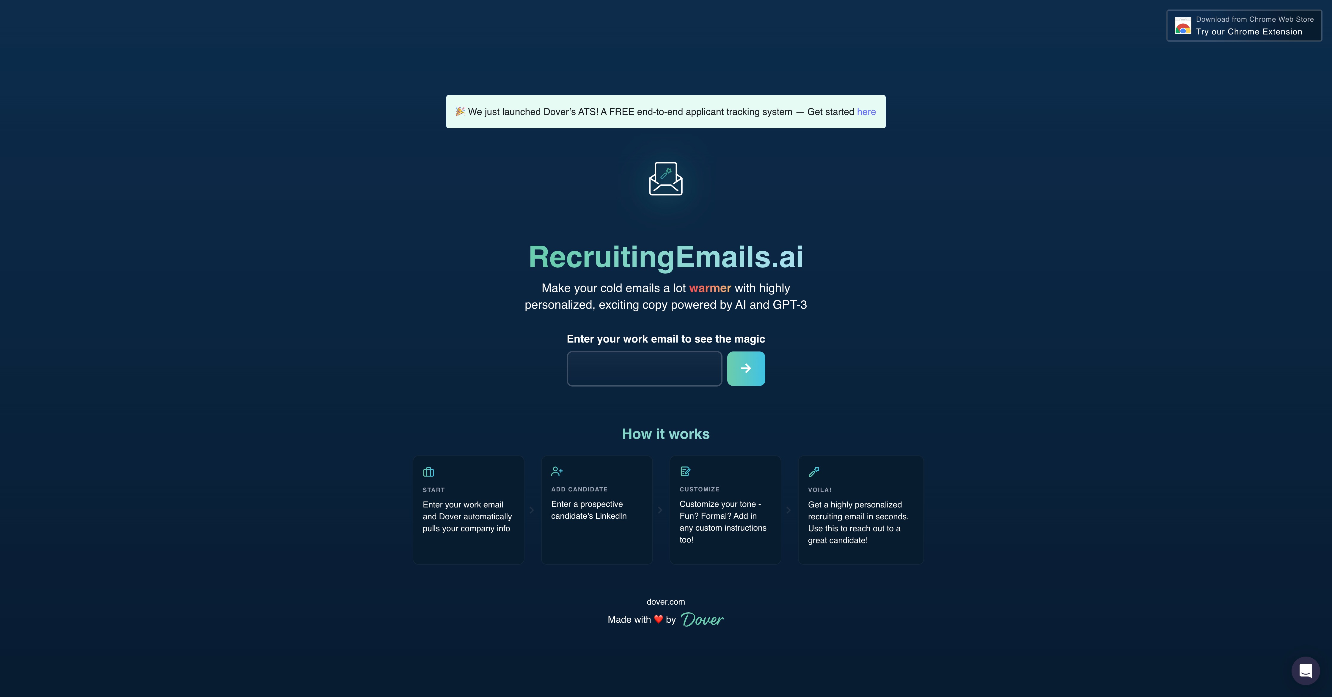 Recruiting Emails AI by Dover