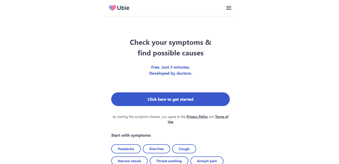 Ubie AI Symptom Checker