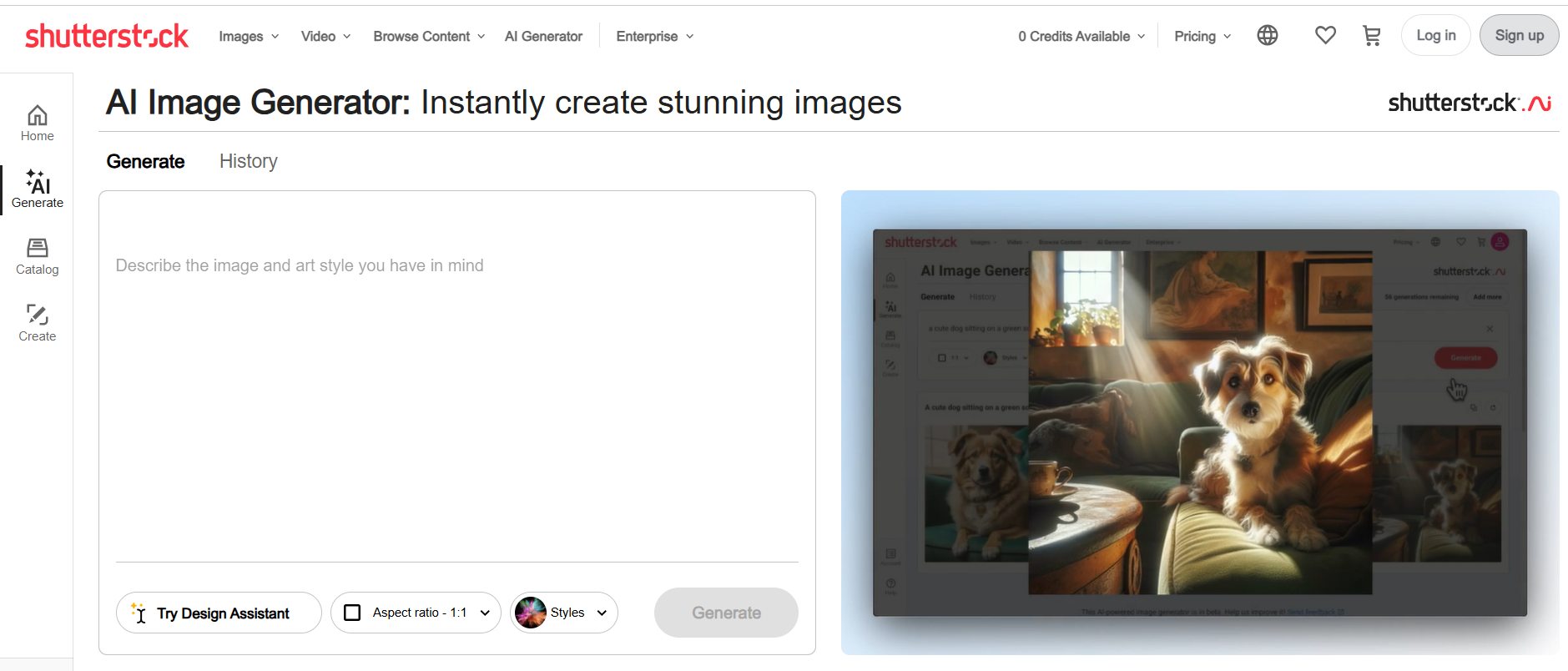 Shutterstock image generator