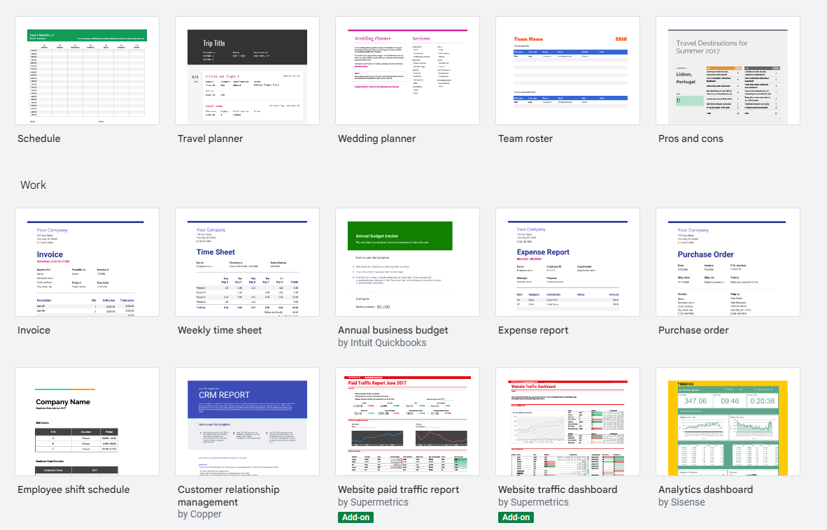 google-sheet-template