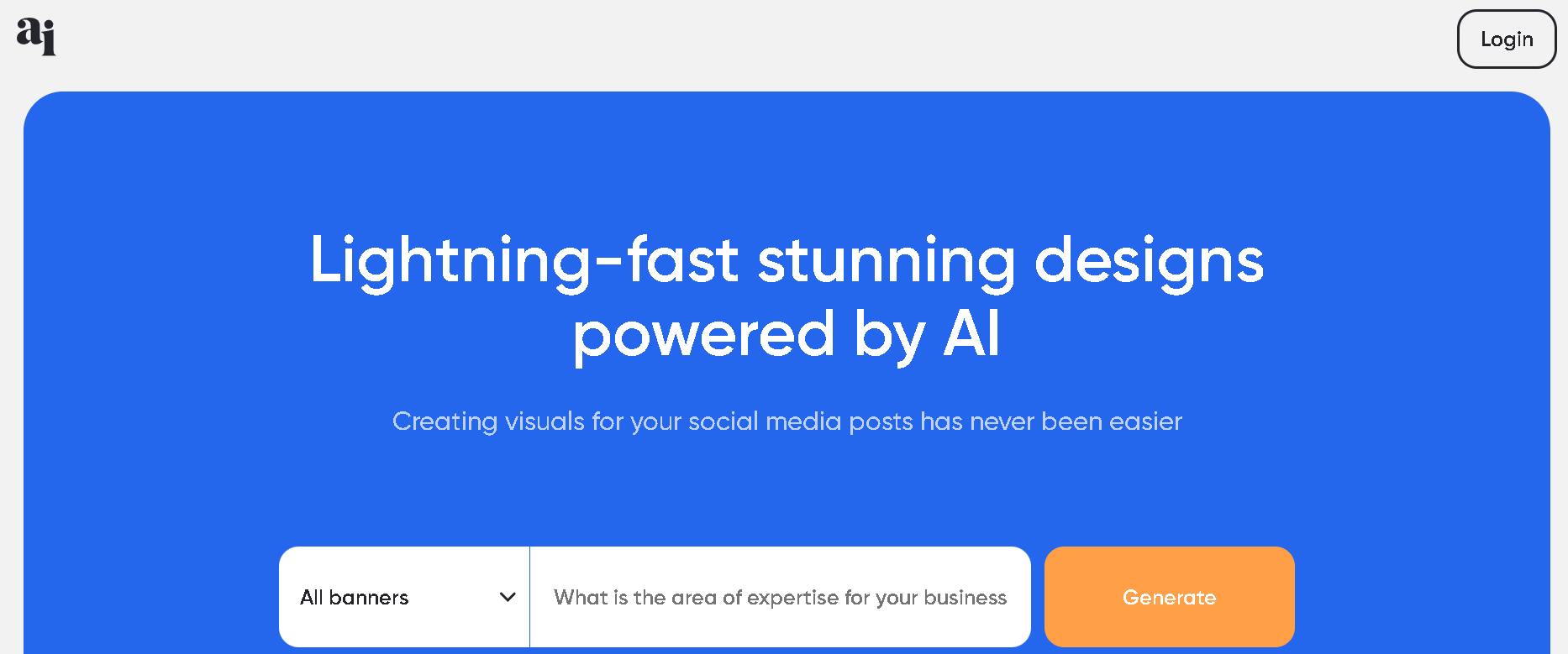 Lightning-fast stunning designs powered by AI