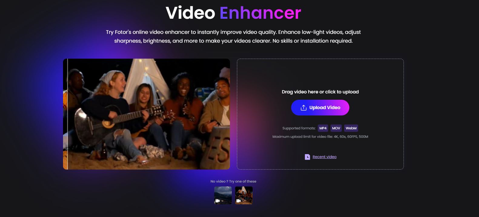 Fotor Video Enhancer