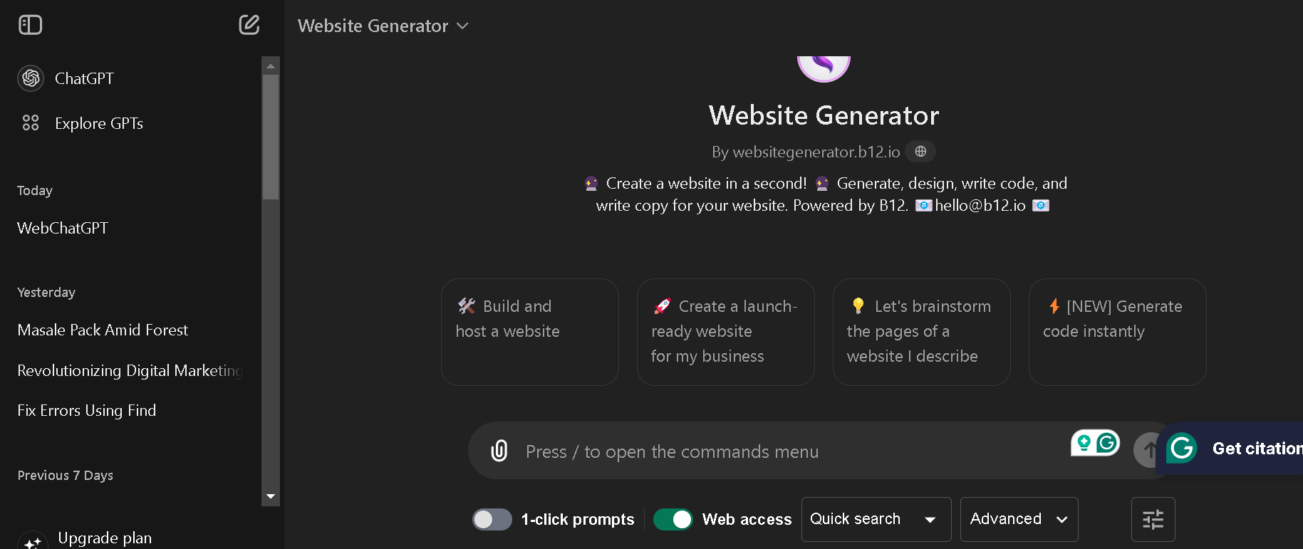 Website Generator