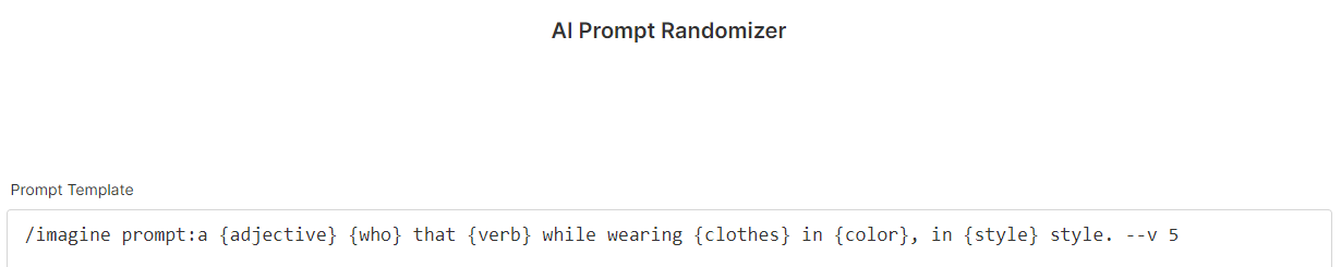 AI Prompt Randomizer