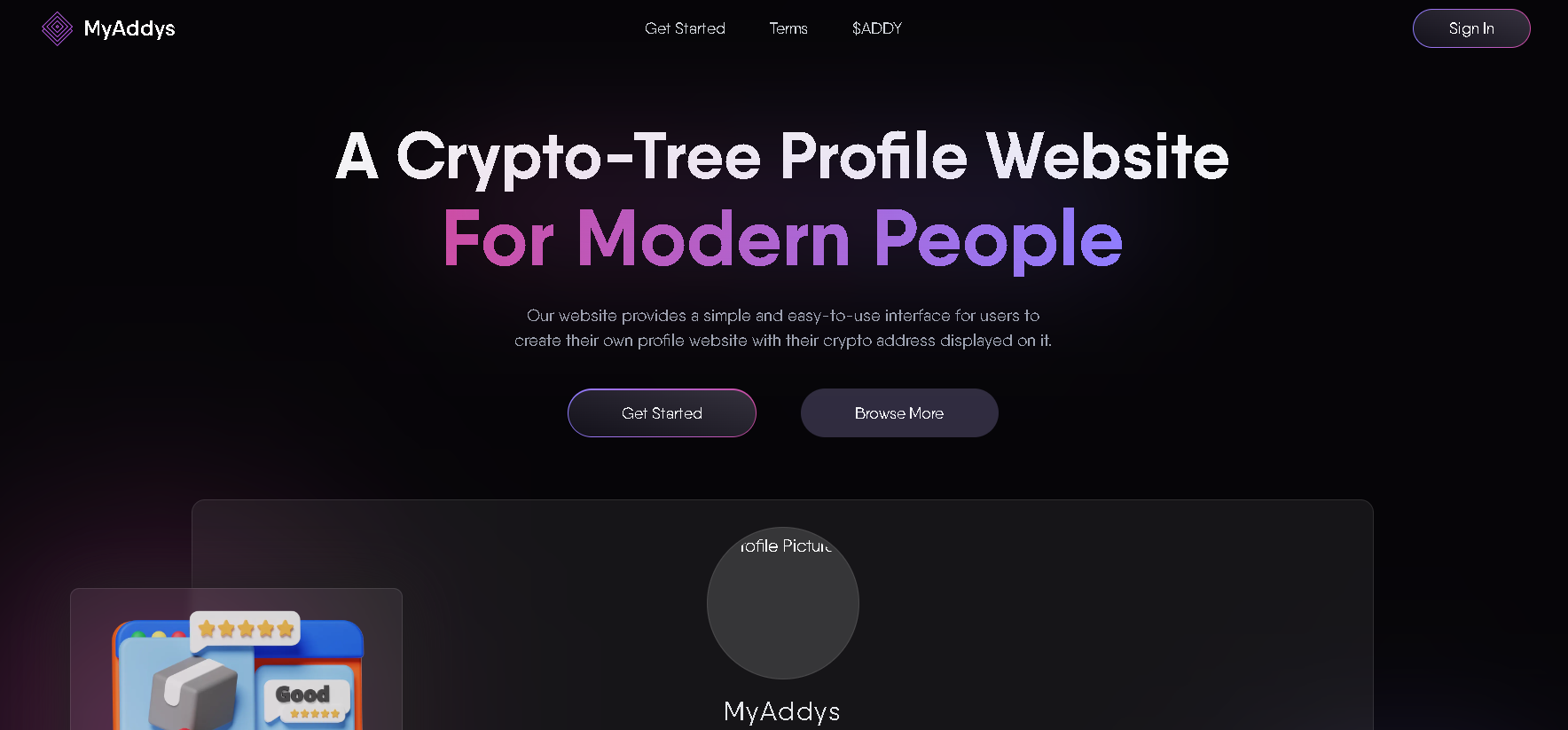 A Crypto Bio Page