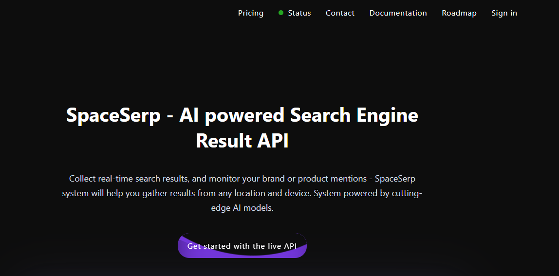 SpaceSerp – Powerful SERP API