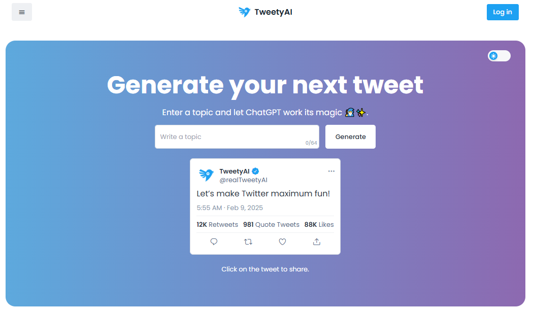 AI tool for tweets