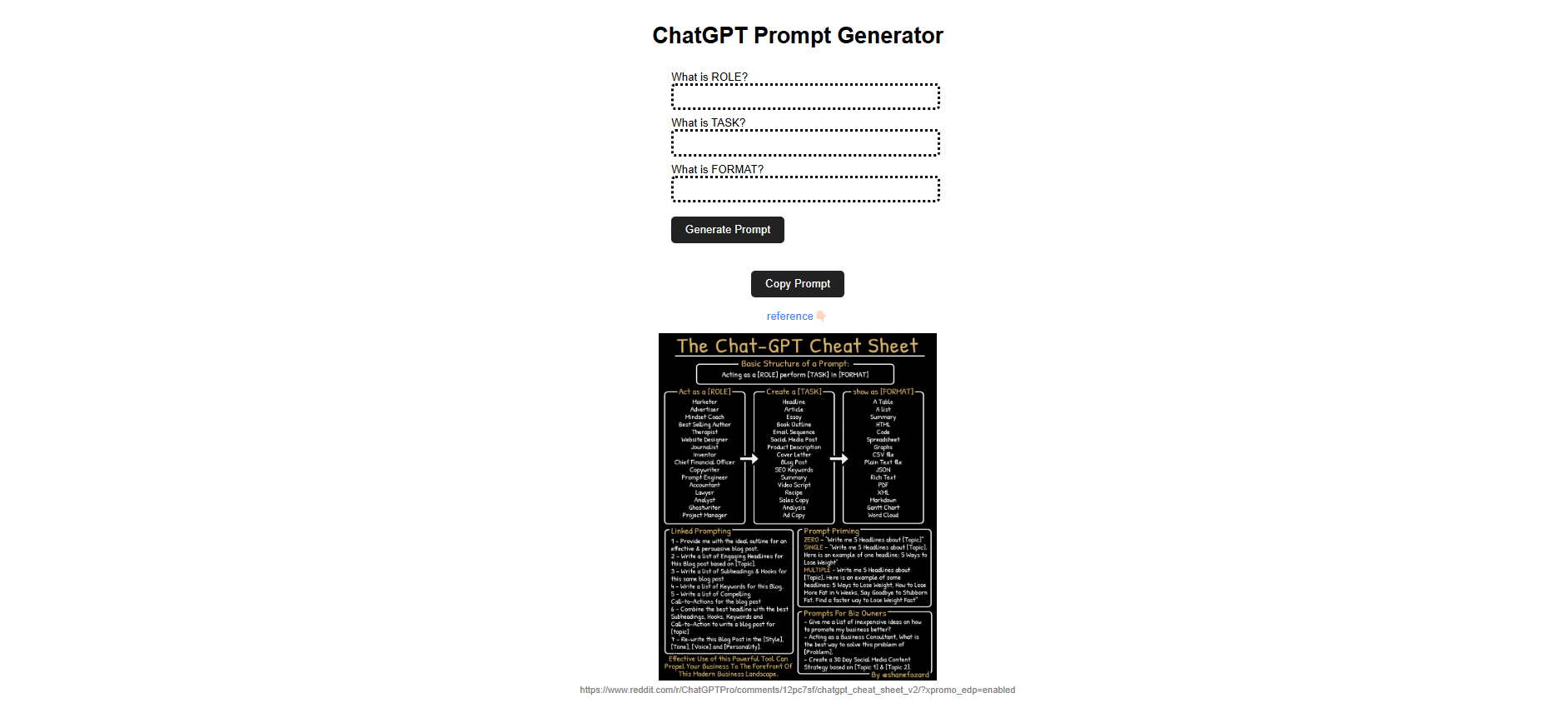 ChatGPT Prompt Generator