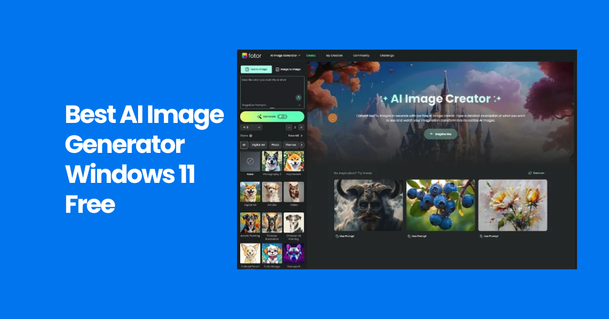 Best AI Image Generator Windows 11 Free