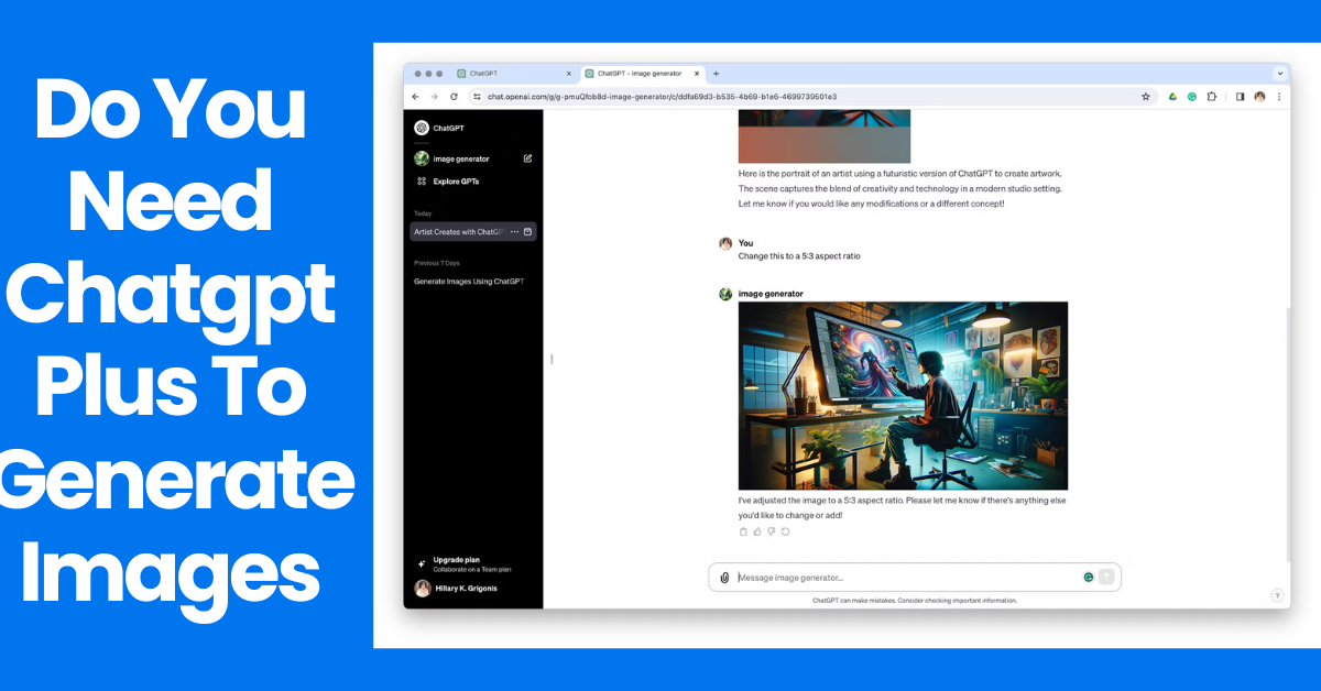 do you need chatgpt plus to generate images