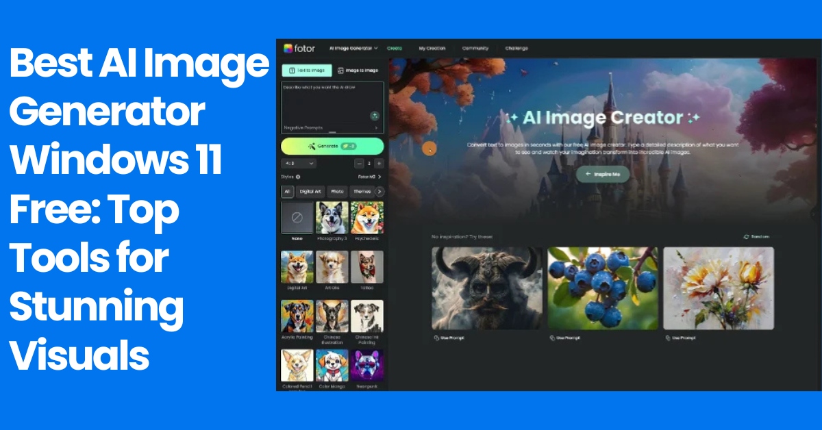 best ai image generator windows 11 free