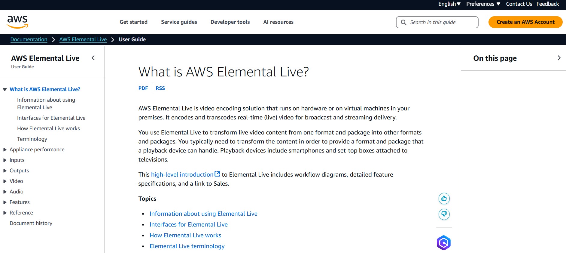 AWS Elemental Live