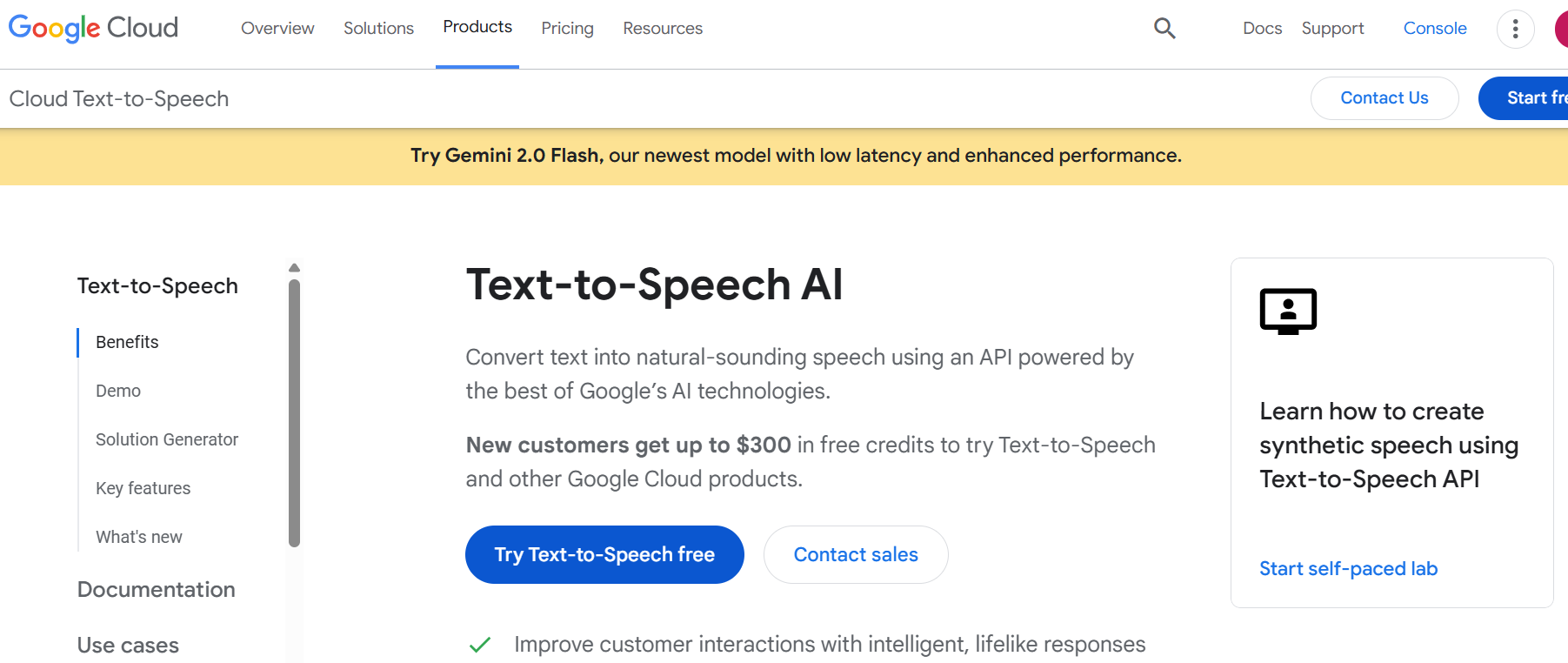 Cloud Text to Speech