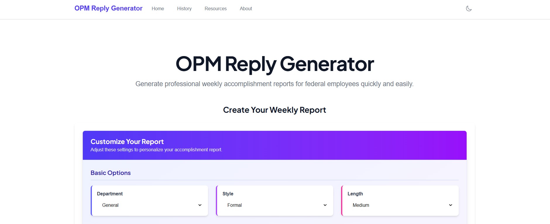 OPM Reply Generator