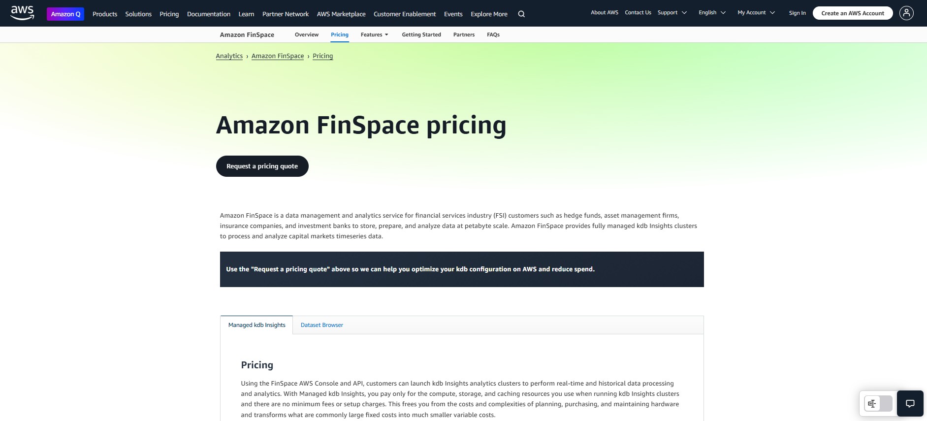 Amazon Finspace