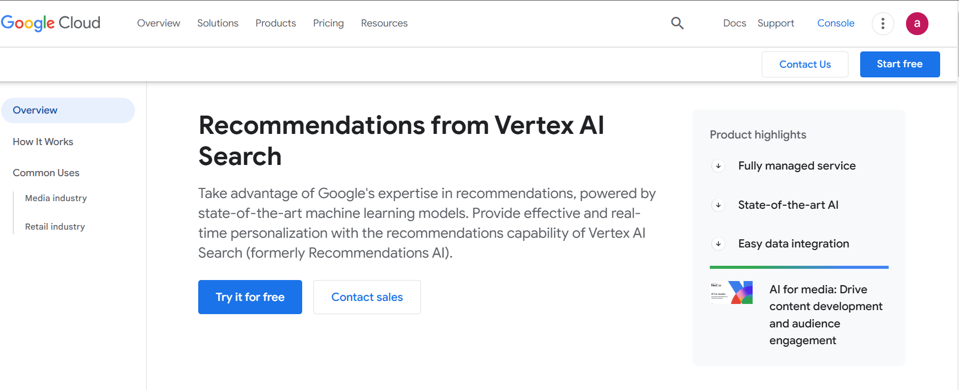 Google Cloud Recommendations AI