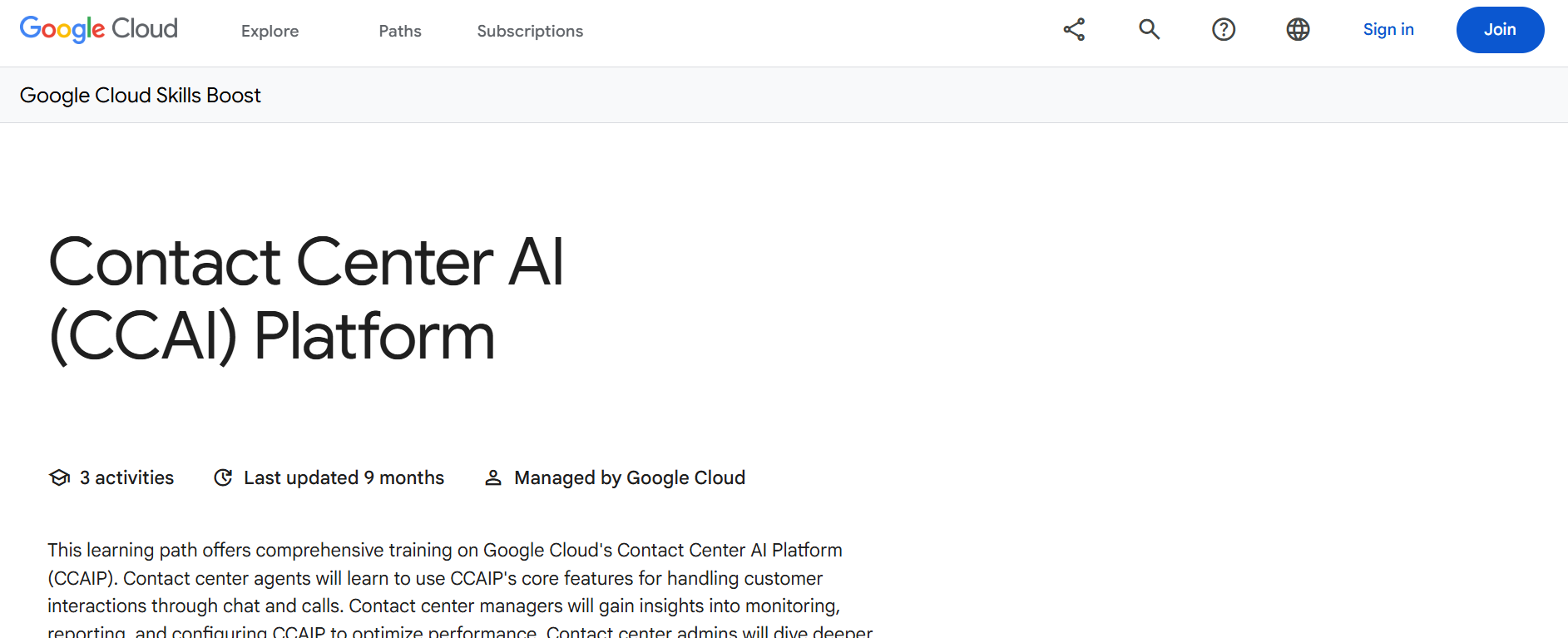 Google Contact Center AI