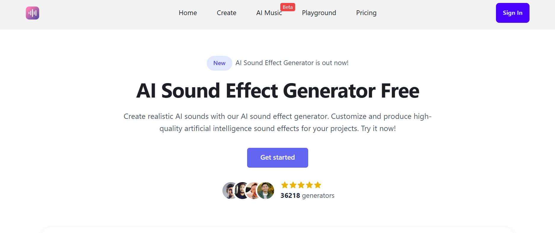 AI sound effect generato