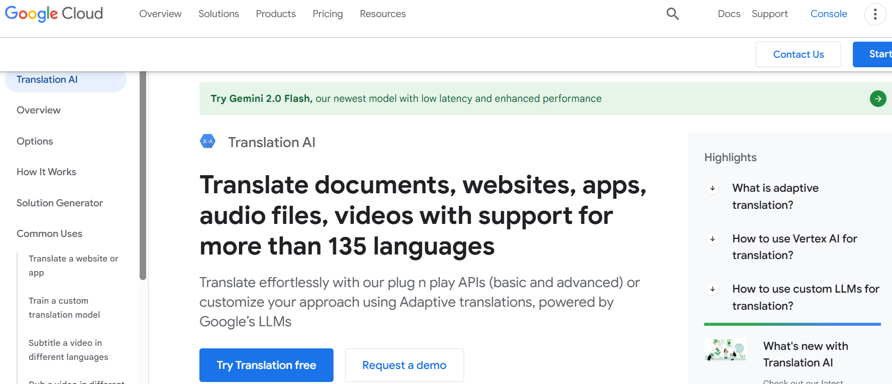 Google Cloud Translation API