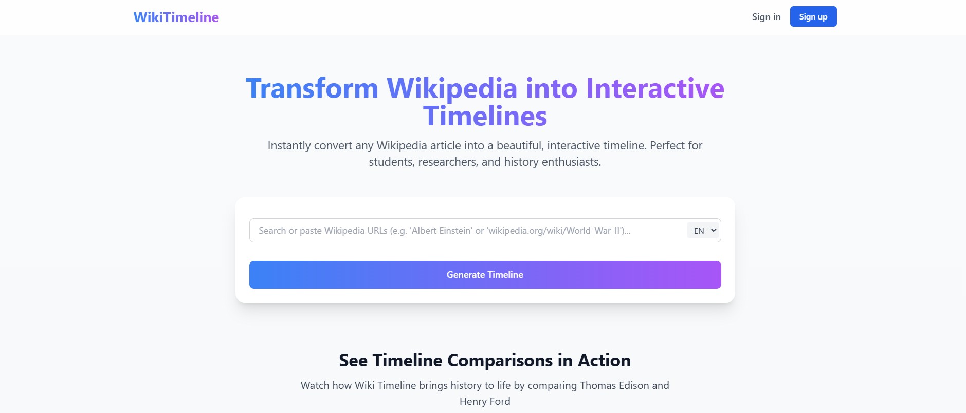 Wiki Timeline