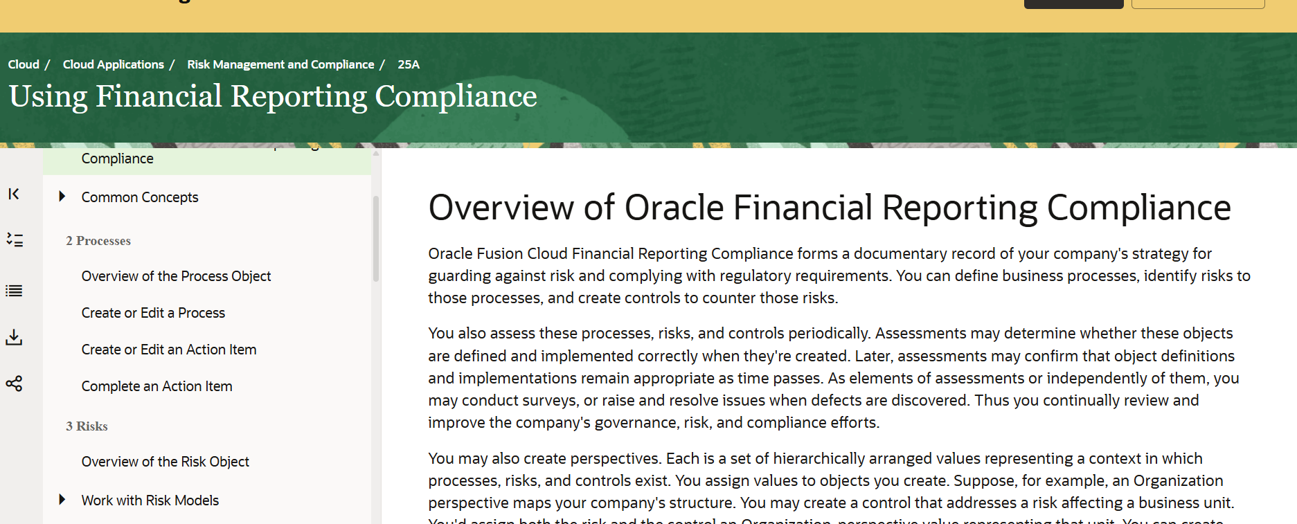 Oracle Financial Reporting Compliance Cloud