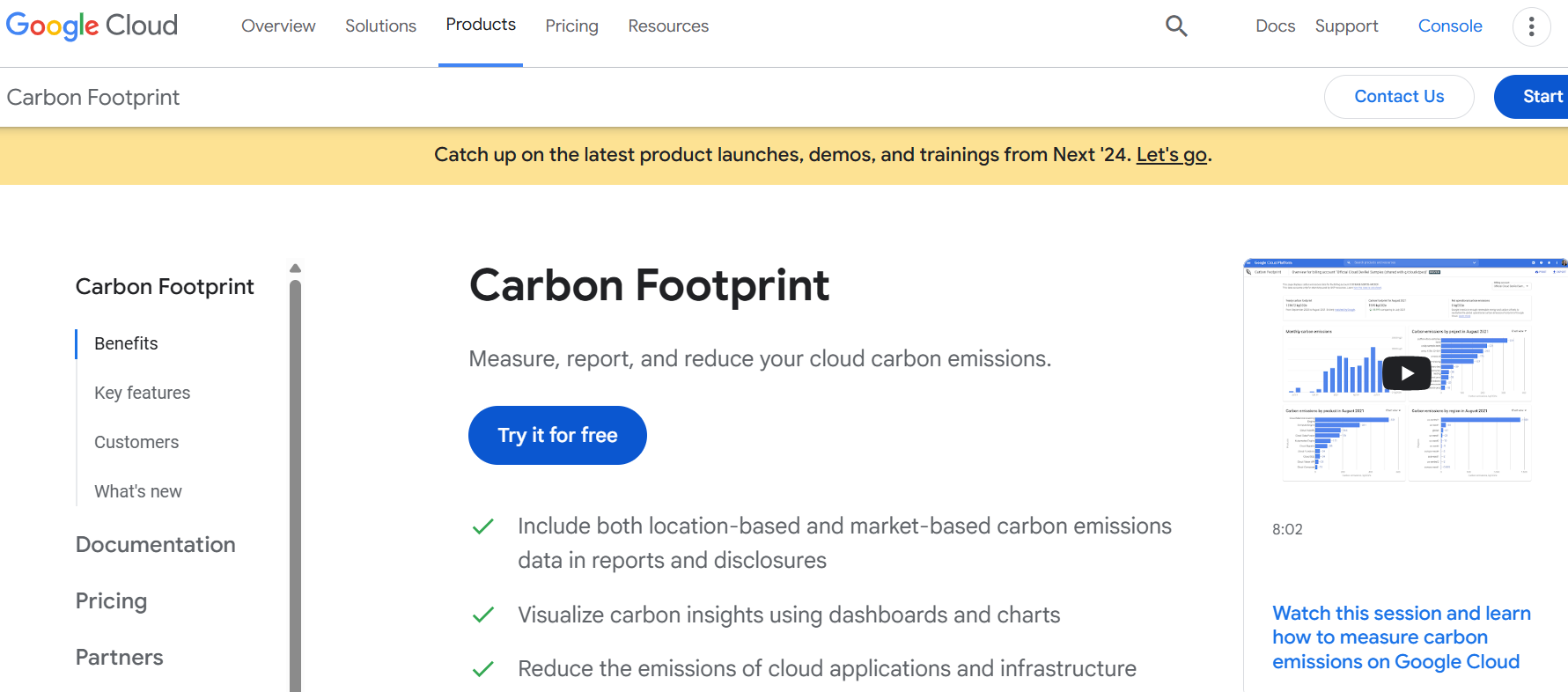 Google Carbon Footprint